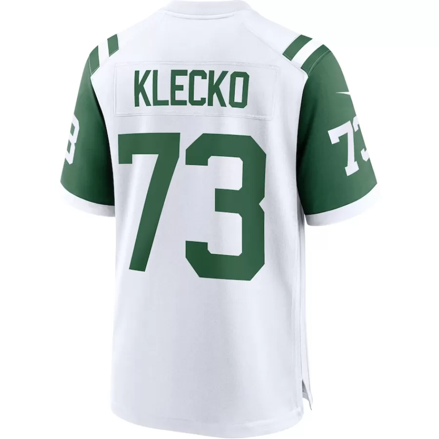 New York Jets Nike Game^Men's Nike Joe Klecko White Classic Alternate Retired Player Game Jersey