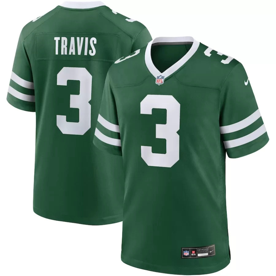 New York Jets Nike Game^Men's Nike Jordan Travis Legacy Green Team Game Jersey