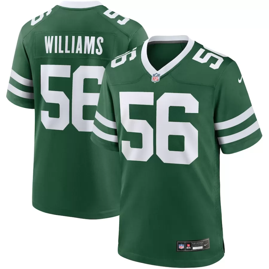 New York Jets Nike Game^Men's Nike Quincy Williams Legacy Green Game Player Jersey