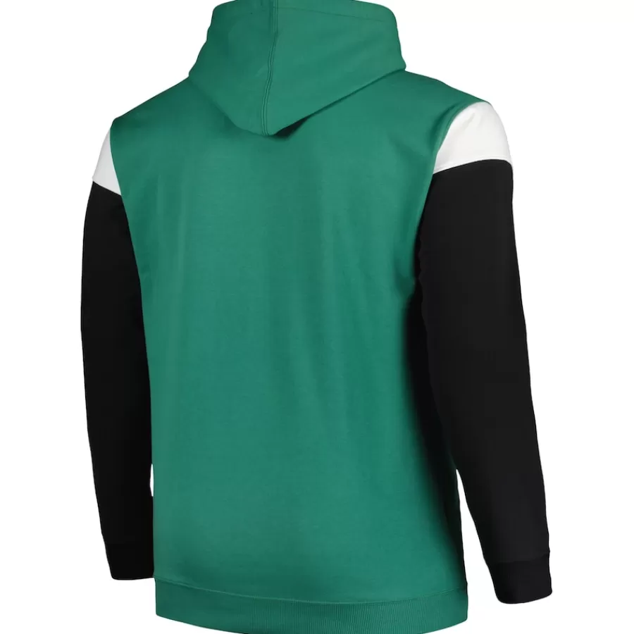 New York Jets Sweatshirts & Fleece | Men^Men's Profile Green Big & Tall Trench Battle Pullover Hoodie