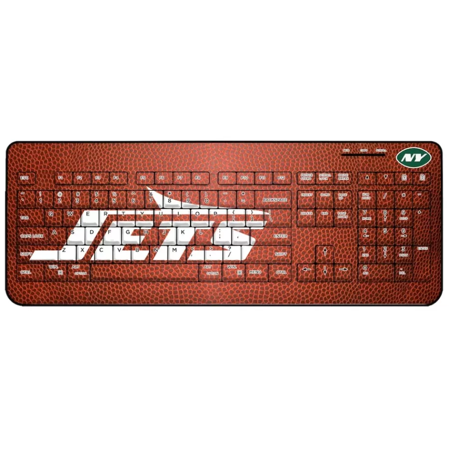 New York Jets Office Accessories^ Football Design Wireless Keyboard