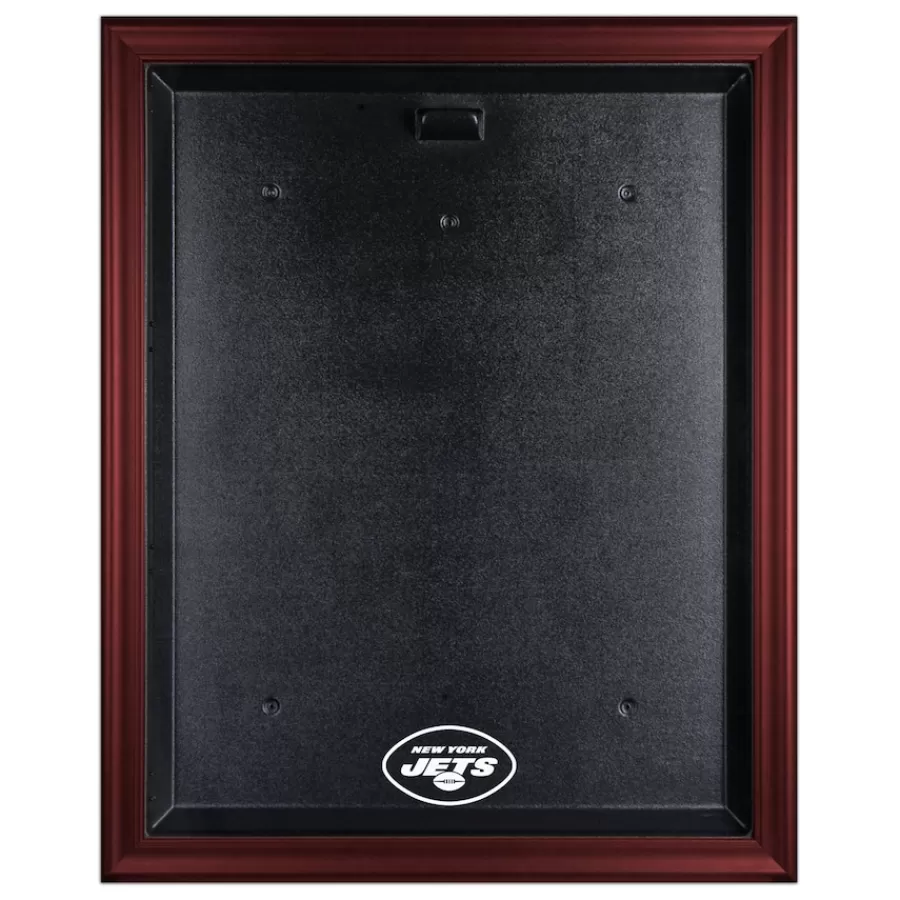 New York Jets Display Cases^ Mahogany Framed Jersey Display Case