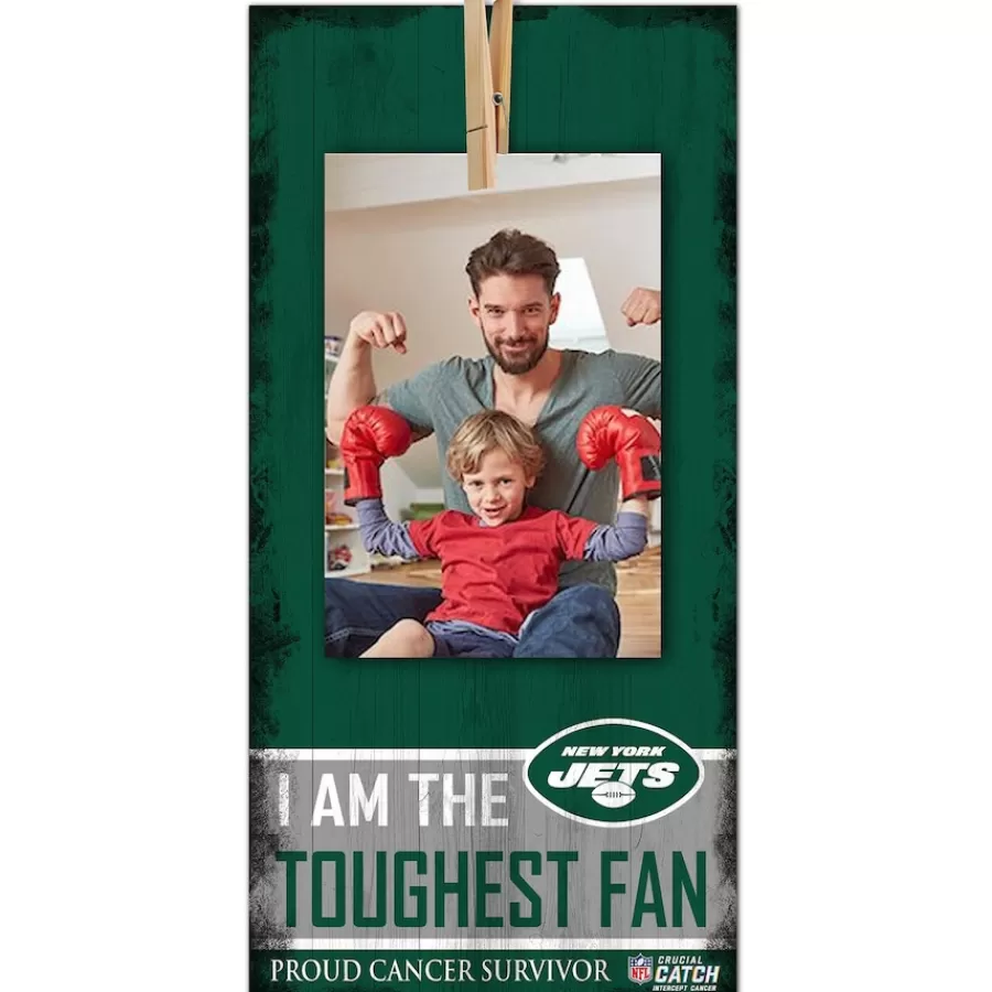 New York Jets Wall Art^ NFL Crucial Catch 6'' X 12'' Cancer Survivor Toughest Fan Clip Frame
