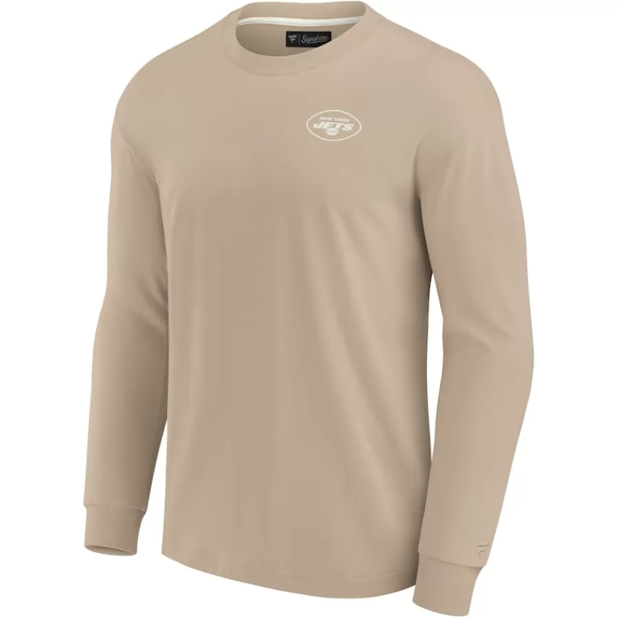 New York Jets T-Shirts | Men^Unisex Fanatics Khaki Elements Super Soft Long Sleeve T-Shirt