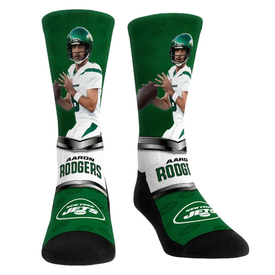New York Jets Shoes & Socks | Shoes & Socks^Unisex Rock Em Socks Aaron Rodgers 3-Pack Crew Sock Set