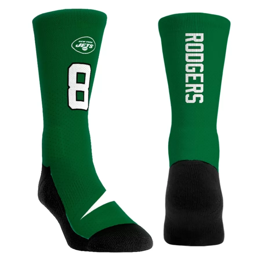 New York Jets Shoes & Socks | Shoes & Socks^Unisex Rock Em Socks Aaron Rodgers 3-Pack Crew Sock Set