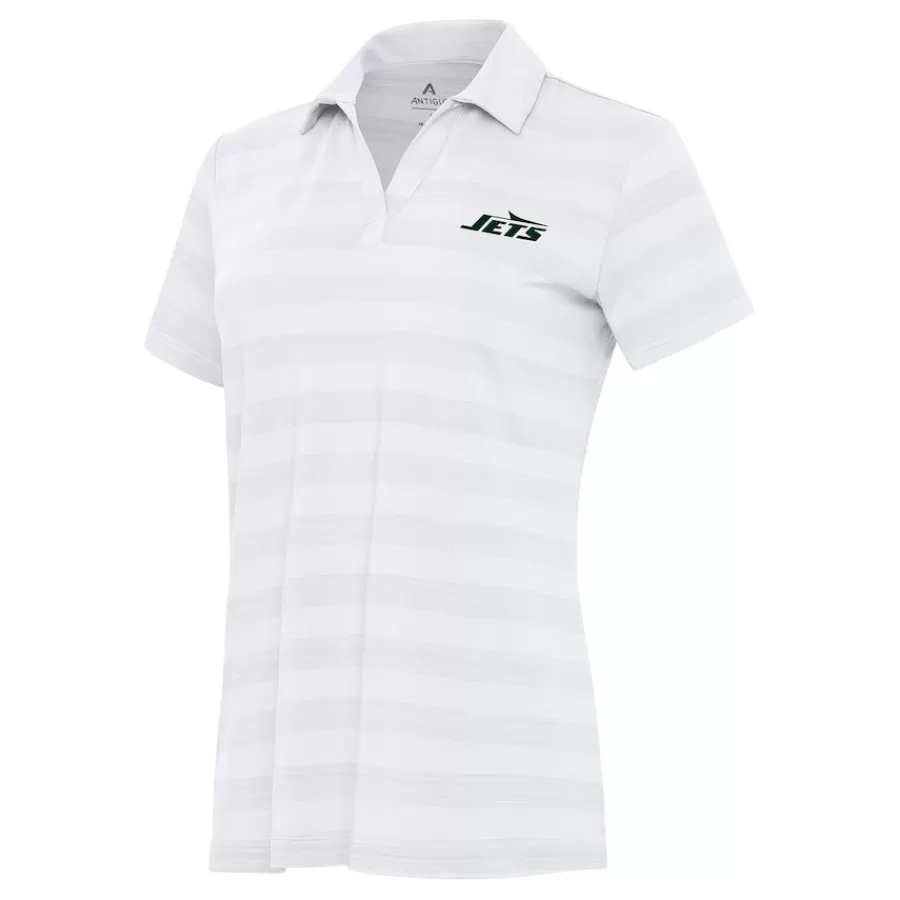 Women New York Jets Polos^Women's Antigua White Tunnel Polo