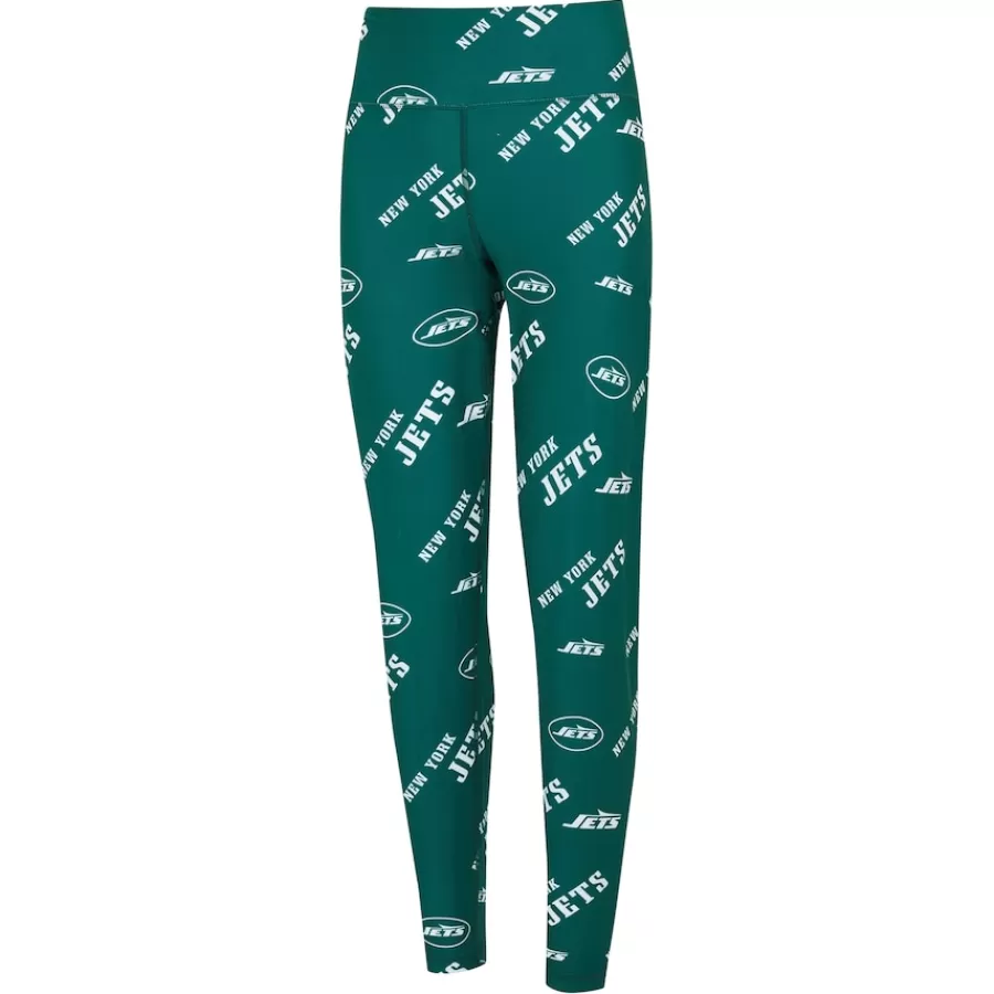 Women New York Jets Shorts & Pants^Women's Concepts Sport Green Breakthrough Allover Print Knit Leggings