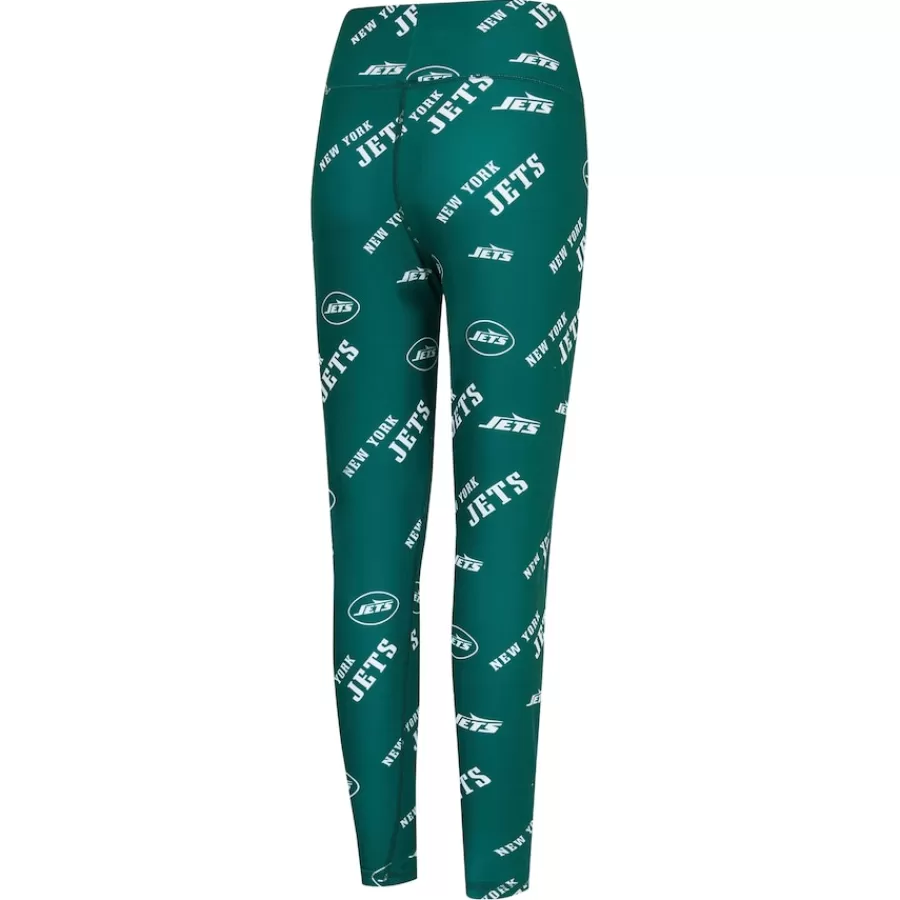Women New York Jets Shorts & Pants^Women's Concepts Sport Green Breakthrough Allover Print Knit Leggings