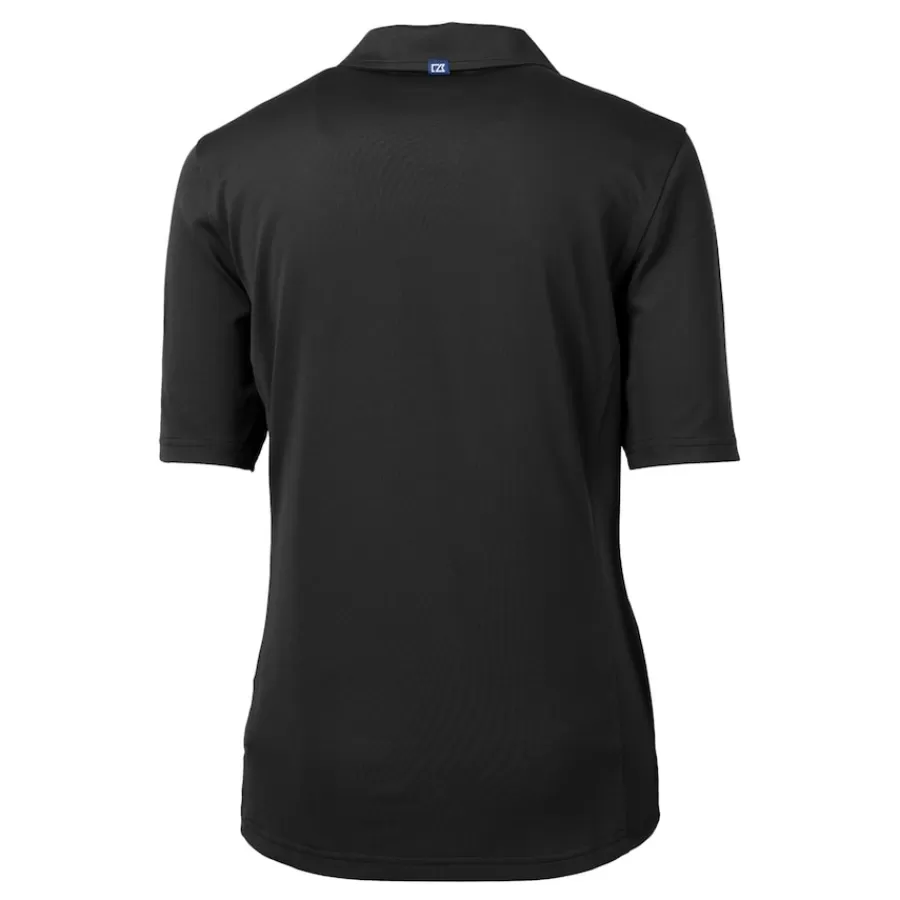 Women New York Jets Polos^Women's Cutter & Buck Black DryTec Virtue Eco Pique Recycled Polo