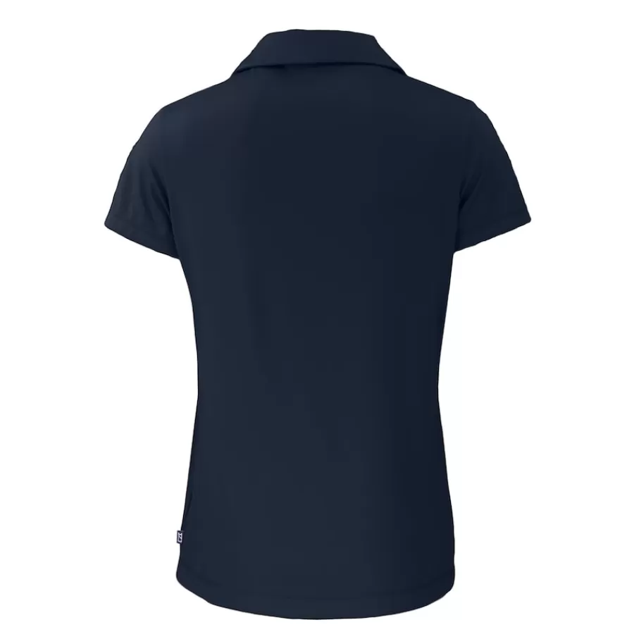 Women New York Jets Polos^Women's Cutter & Buck Navy Daybreak Eco Recycled V-neck Polo