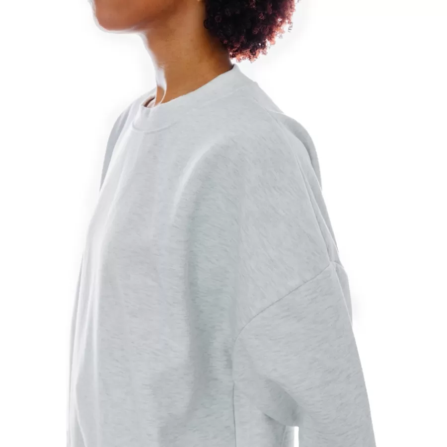 Women New York Jets Jackets | Sweatshirts & Fleece^Women's Gameday Couture Ash Gridiron Goals Premium Drop Shoulder Pullover Sweatshirt