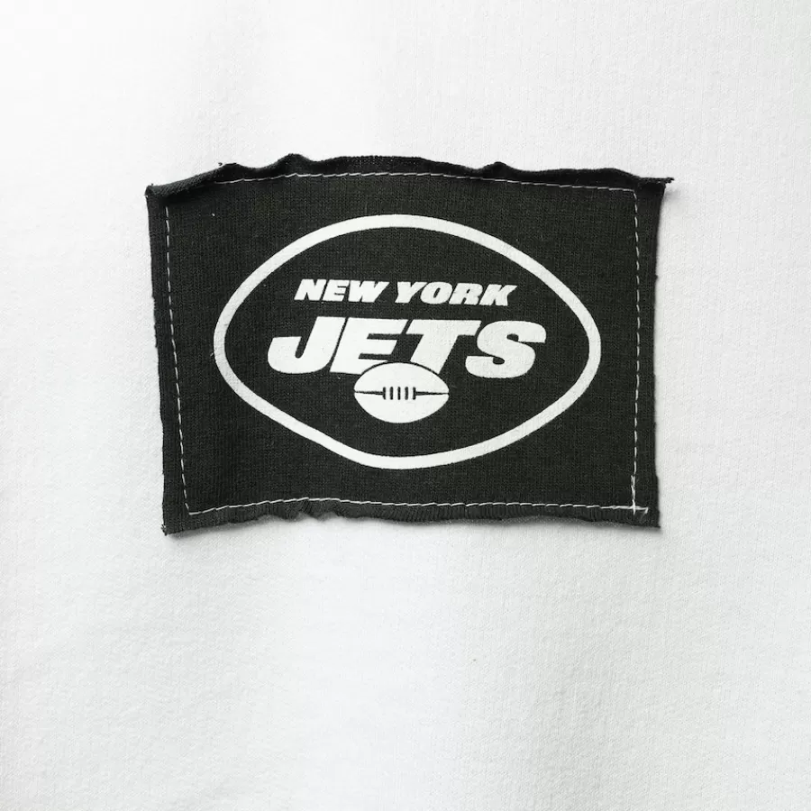 Women New York Jets Sweatshirts & Fleece | Women^Women's Refried Apparel White Sustainable Crop Dolman Pullover Hoodie