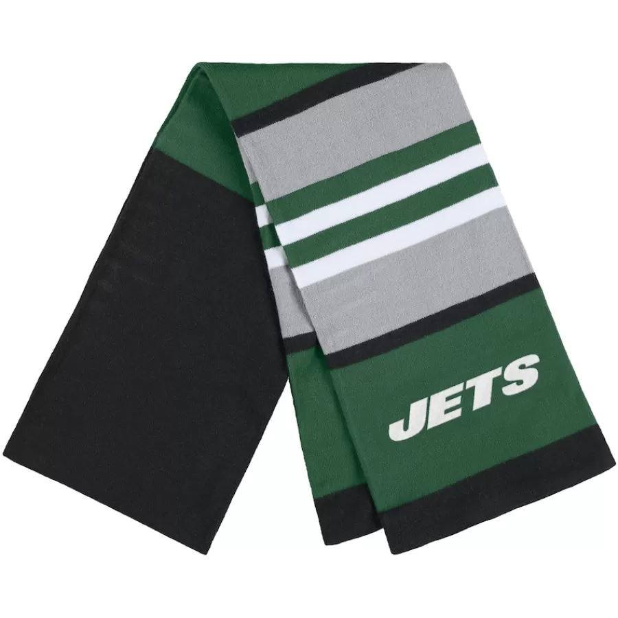 Women New York Jets Accessories | Gloves & Scarves^Women's WEAR By Erin Andrews Stripe Glove & Scarf Set