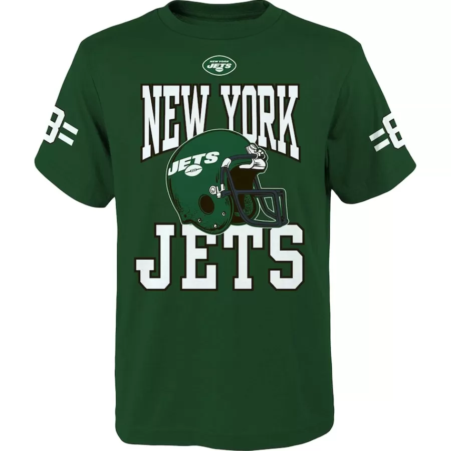 Kids New York Jets T-Shirts | Kids^Youth Aaron Rodgers Green Helmet T-Shirt