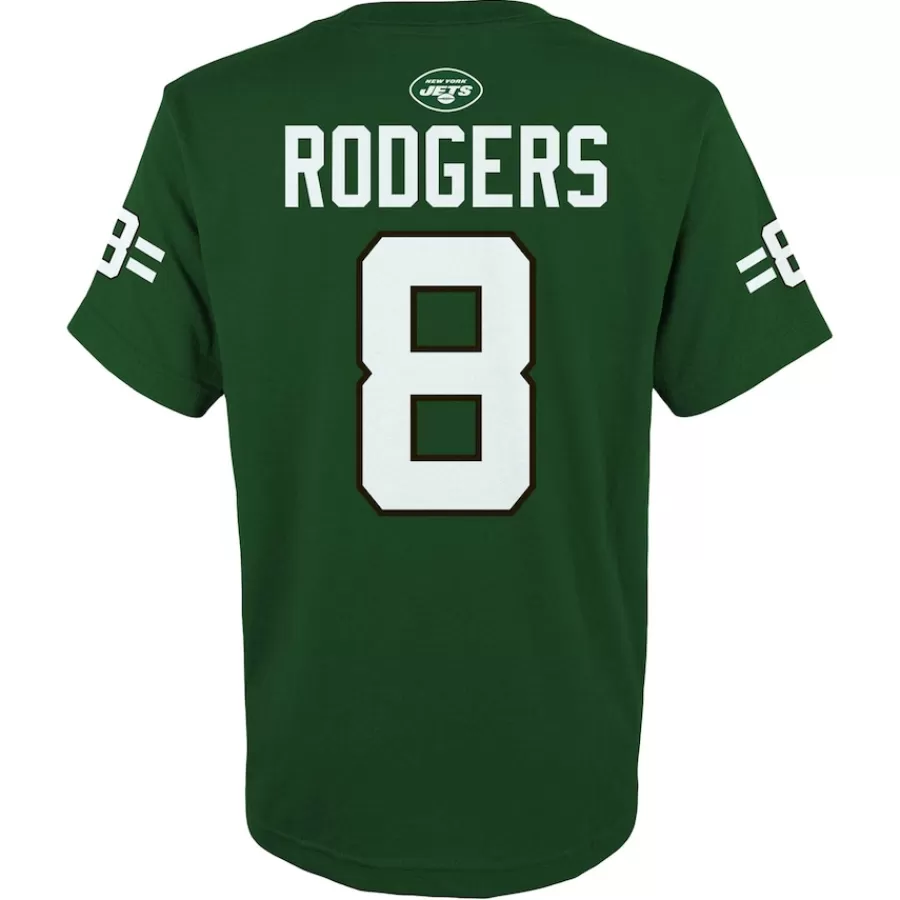 Kids New York Jets T-Shirts | Kids^Youth Aaron Rodgers Green Helmet T-Shirt