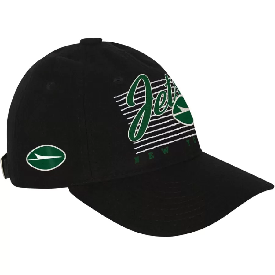 Kids New York Jets Hats | Kids^Youth Black Retro Wooly Adjustable Hat