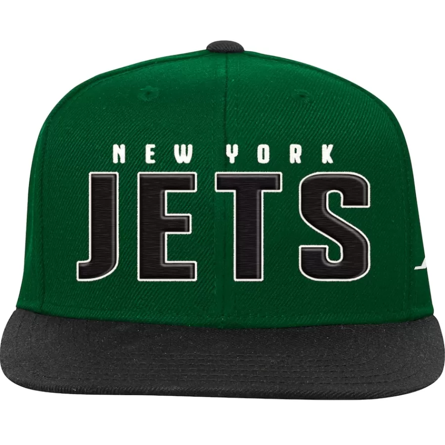 Kids New York Jets Hats | Kids^Youth Green/Black Lock Up Flat Brim Snapback Hat