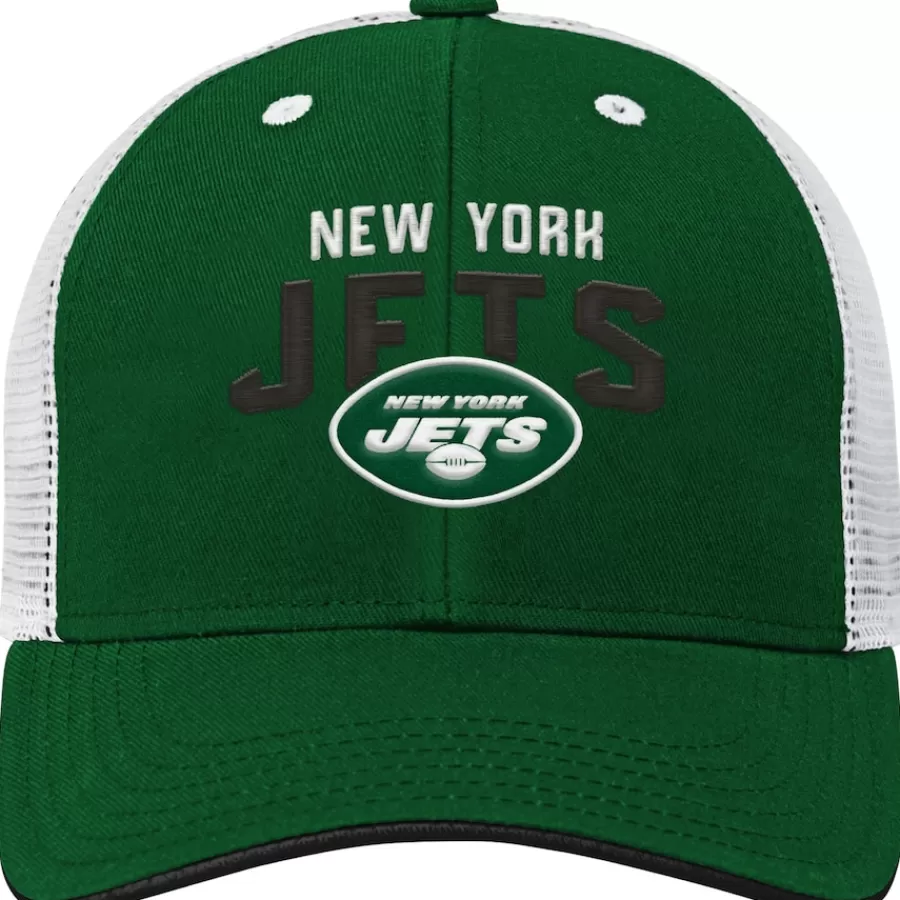 Kids New York Jets Hats | Kids^Youth Green/White Core Lockup Adjustable Hat
