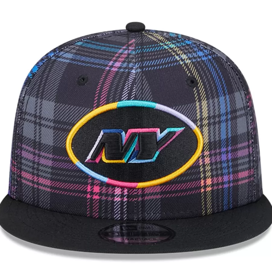 Kids New York Jets Hats | Kids^Youth New Era Black 2024 NFL Crucial Catch 9FIFTY Snapback Hat