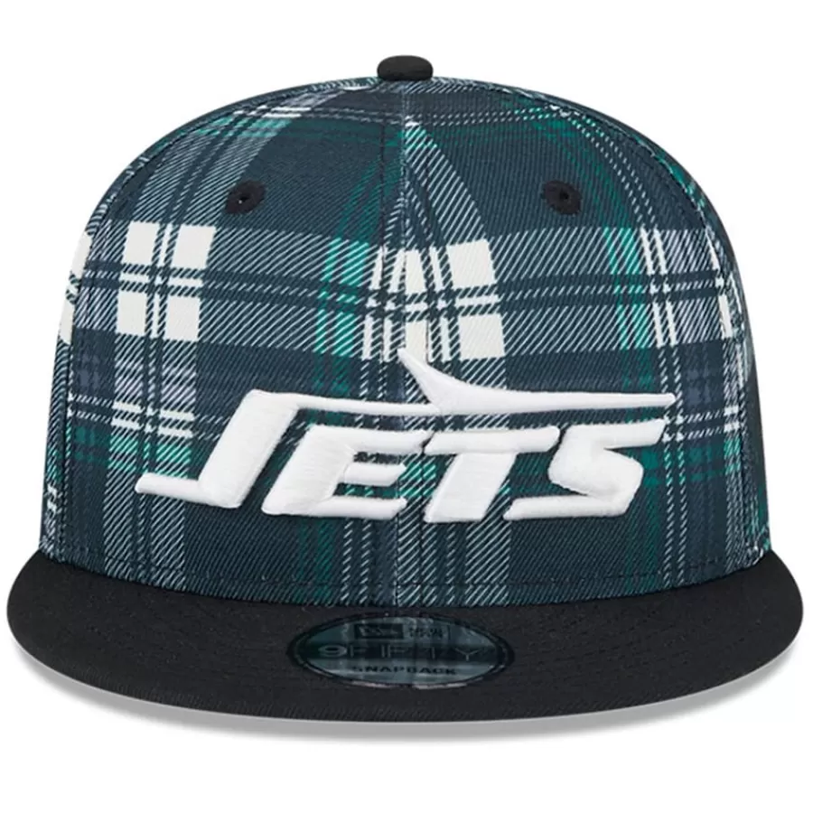 Kids New York Jets Hats | Kids^Youth New Era Black 2024 Sideline Statement 9FIFTY Snapback Hat