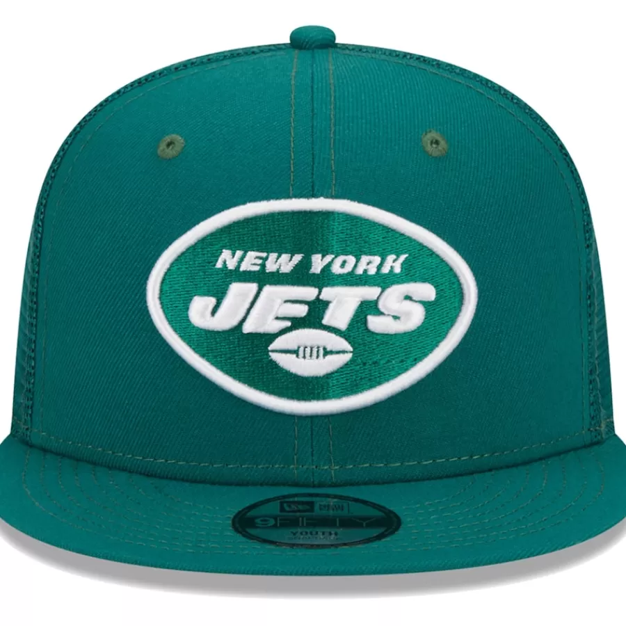 Kids New York Jets Hats | Kids^Youth New Era Green Main Trucker 9FIFTY Snapback Hat