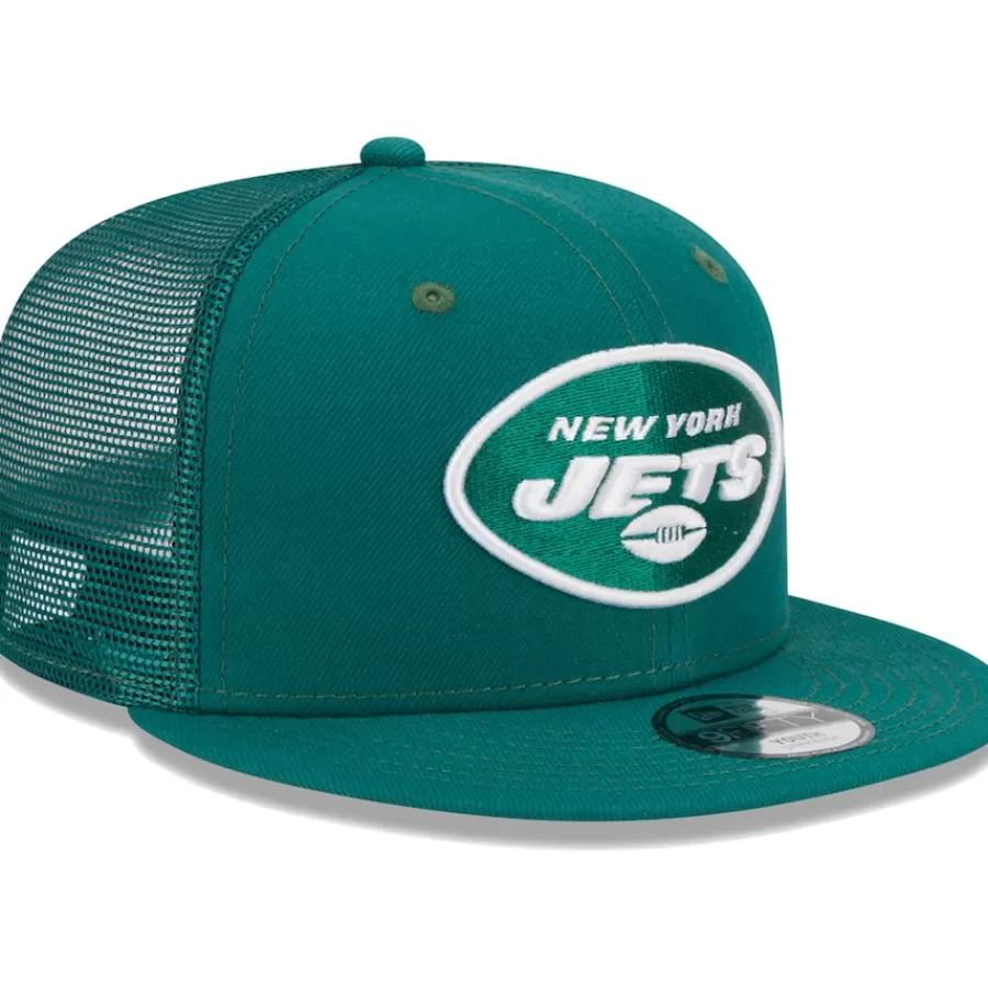 Kids New York Jets Hats | Kids^Youth New Era Green Main Trucker 9FIFTY Snapback Hat