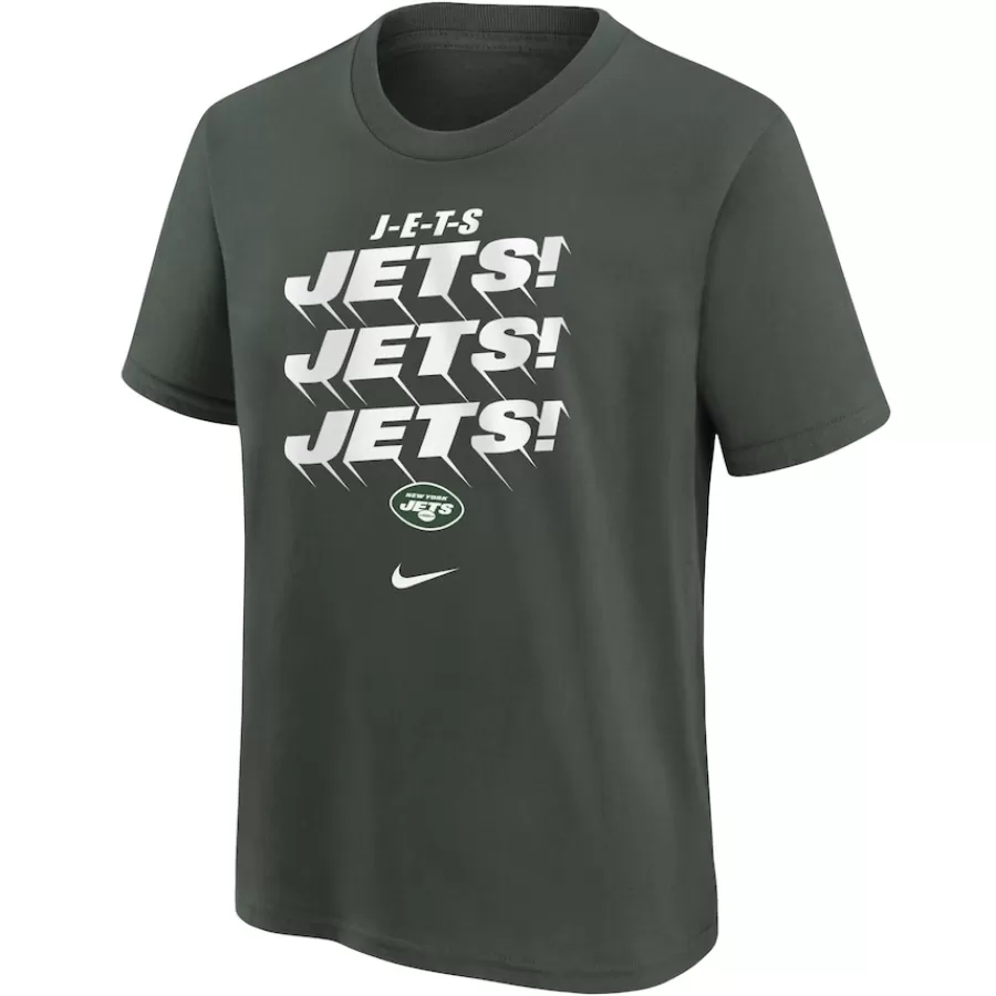 Kids New York Jets T-Shirts | Kids^Youth Nike Anthracite J-E-T-S Local T-Shirt