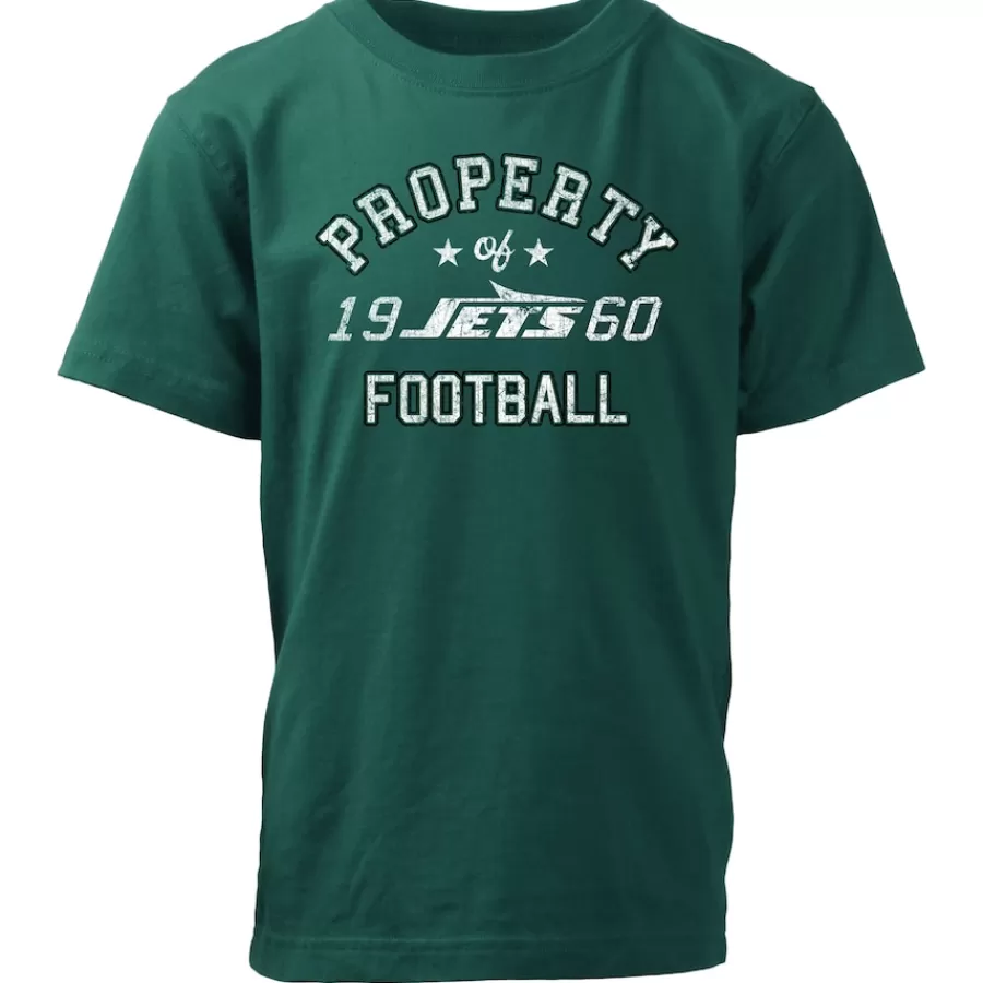 Kids New York Jets T-Shirts | Kids^Youth Wes & Willy Green Property Of T-Shirt